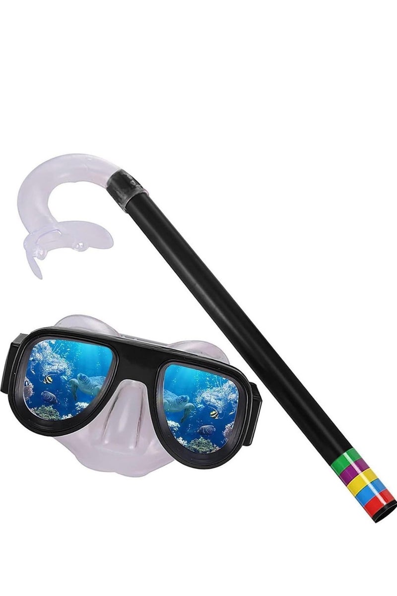 رونق مجموعة غطس للأطفال، قناع غطس بحزام قابل للتعديل، قناع غطس مضاد للضباب، نظارات سباحة للأطفال للأولاد والبنات، من سن 6 إلى 14 عامًا - مستلزمات السباحه- نضارات سباحه للاطفال- ادوات سباحه - مجوعه الغطس للاطفال. - Image 4